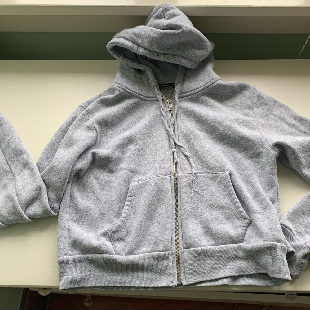Brandy Melville grey zip up